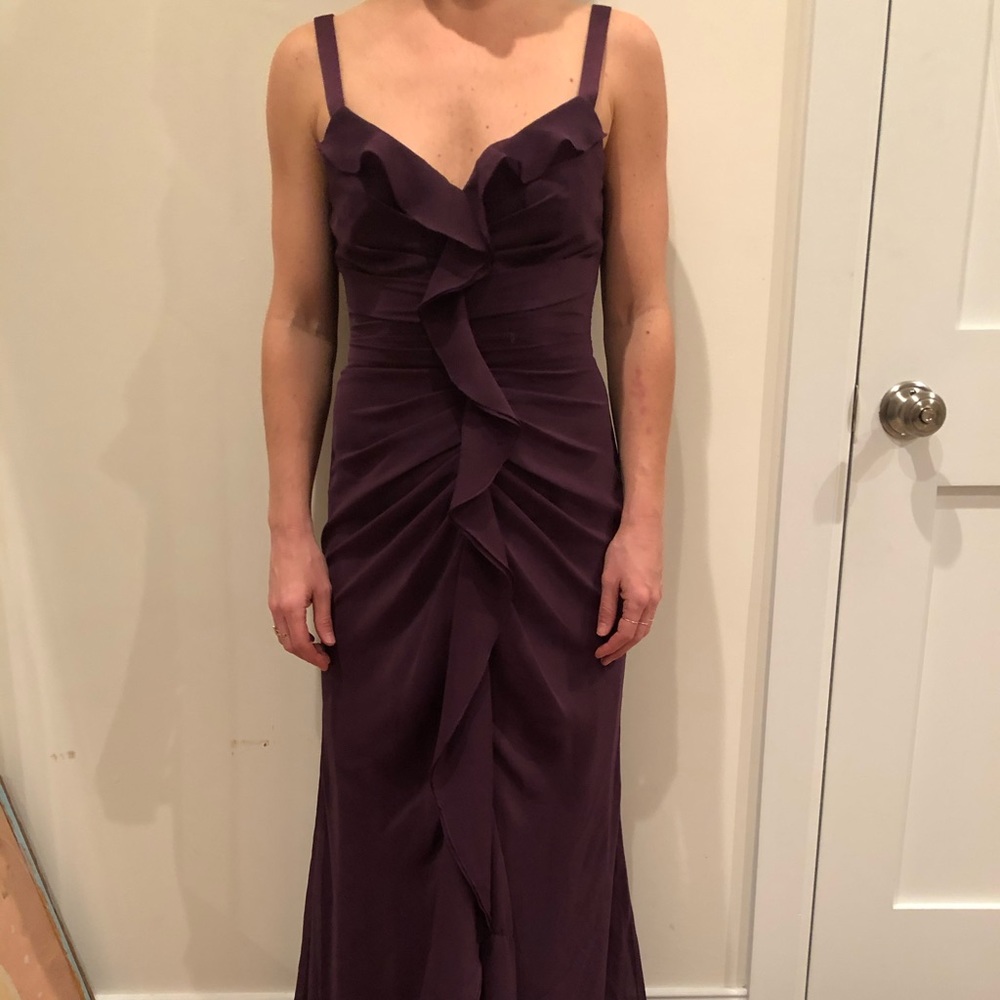 Vera Wang White Purple Bridesmaids Dress